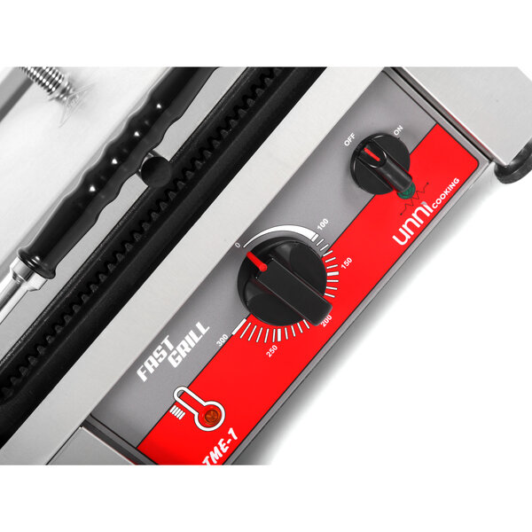 Contact-/Paninigrill | FAST GRILL | Enkel | Gegroefd Oppervlak 360x300 (Gietijzer) | 50°C/300°C | 2.5kW (230V) | 410x500x300(h)mm