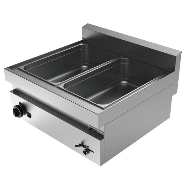 Bain-Marie | 650 SERIE | Elektrisch | 2x 1/1 GN | 30°C/90°C | 2.4kW (230V) | Aftapkraan | 700x650x300(h)mm