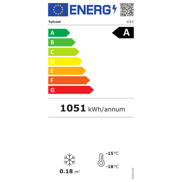 Schepijsvitrine | ICE | Energiezuinig | Wit | 3x 5L | -10°C/-22°C | Statisch | Scharnier Achter | 654x790x345(h)mm