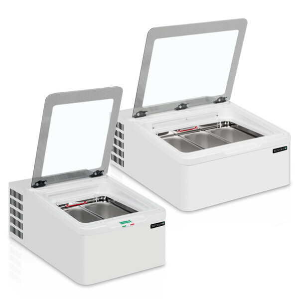 Schepijsvitrine | ICE | Energiezuinig | Wit | 3x 5L | -10°C/-22°C | Statisch | Scharnier Achter | 654x790x345(h)mm