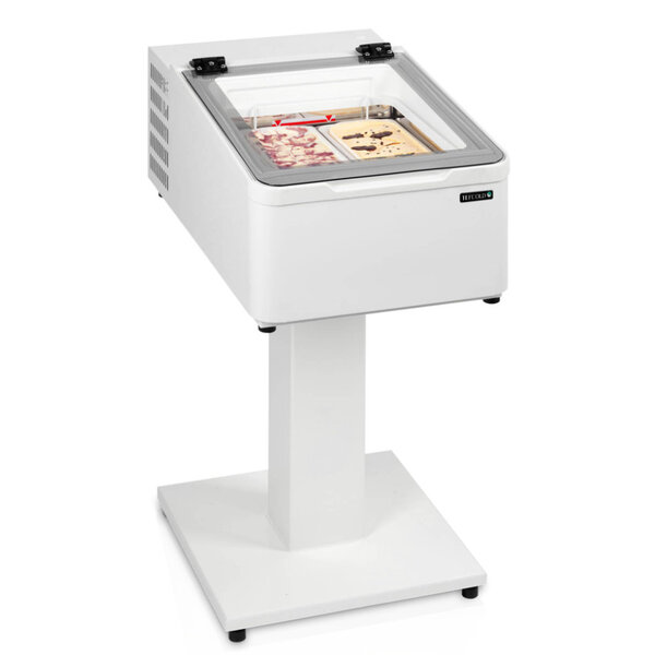 Schepijsvitrine | ICE | Energiezuinig | Wit | 3x 5L | -10°C/-22°C | Statisch | Scharnier Achter | 654x790x345(h)mm