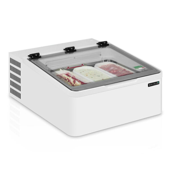 Schepijsvitrine | ICE | Energiezuinig | Wit | 3x 5L | -10°C/-22°C | Statisch | Scharnier Achter | 654x790x345(h)mm