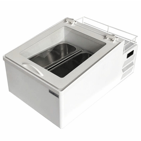 Schepijsvitrine | ICE V | Wit | 2x 5L | -15°C/-20°C | Statisch | Scharnier Achter | 475x717x355(h)mm