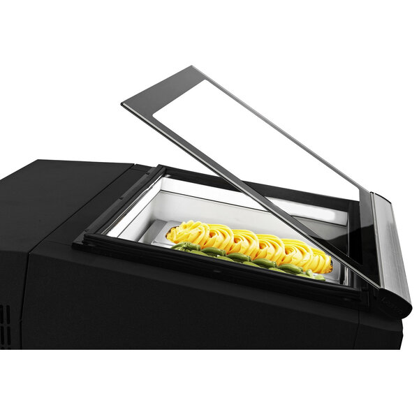 Schepijsvitrine | Zwart | 3x 5L | -16°C/-18°C | Statisch | Scharnier Voor | 670x750x375(h)mm