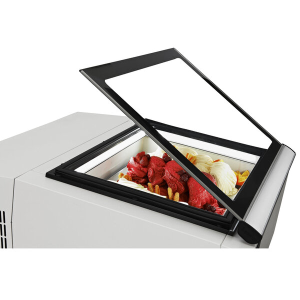 Schepijsvitrine | Wit | 3x 5L | -16°C/-18°C | Statisch | Scharnier Voor | 670x750x375(h)mm