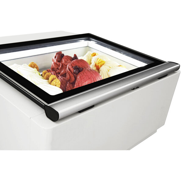 Schepijsvitrine | Wit | 3x 5L | -16°C/-18°C | Statisch | Scharnier Voor | 670x750x375(h)mm