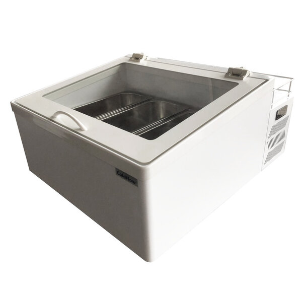 Schepijsvitrine | ICE V | Wit | 3x 5L | -15°C/-20°C | Statisch | Scharnier Achter | 647x716x355(h)mm