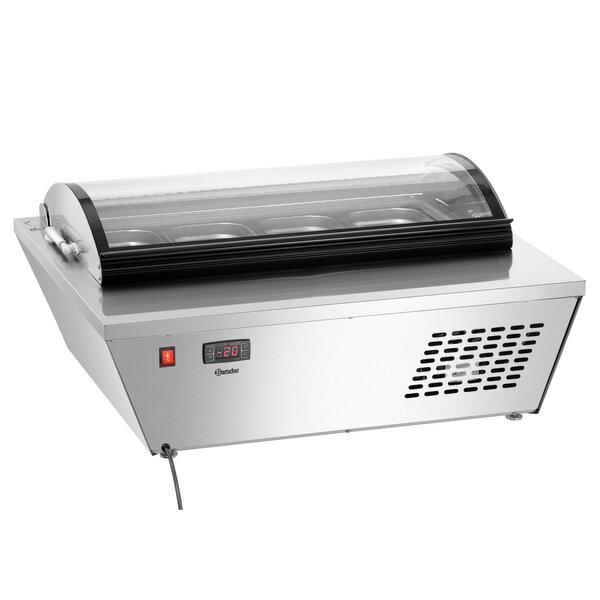 Schepijsvitrine | RVS | 4x 5L | -18°C/-25°C | Statisch | 805x665x350(h)mm