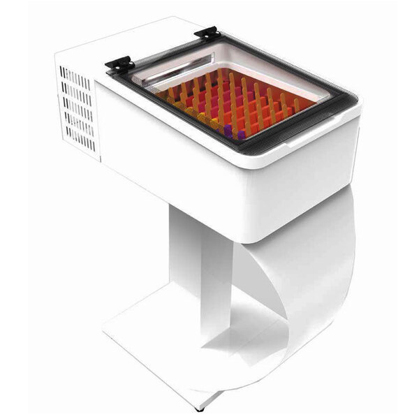 Schepijsvitrine | MINI CREAM | Energiezuinig | Wit | 2x 5L | -10°C/-22°C | Statisch | Scharnier Achter | 490x790x345(h)mm