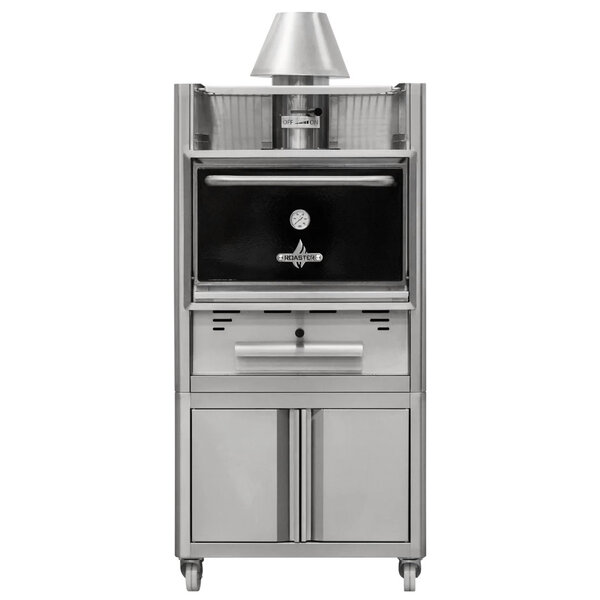 Houtskooloven + Onderstel | RVS | 75 Maaltijden | 968x556x1835(h)mm