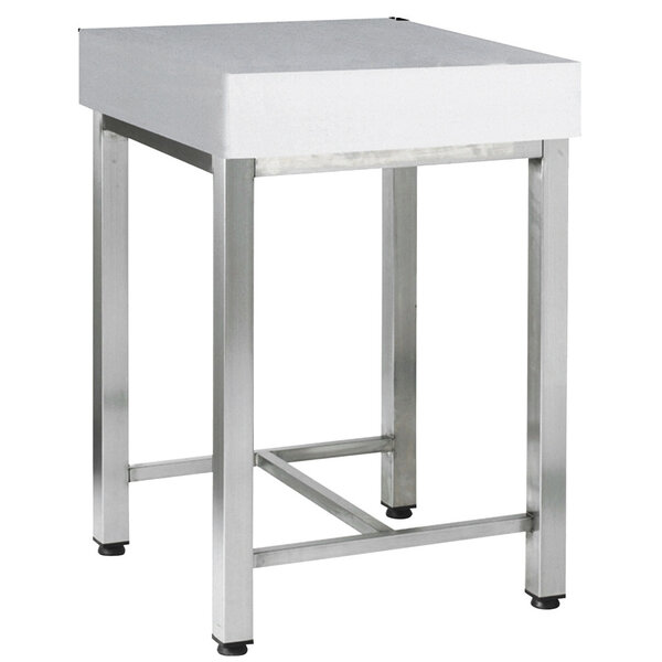 Hakblok | RVS/Polyethyleen | Blokdikte 100mm | Gelast | 500x500x900(h)mm