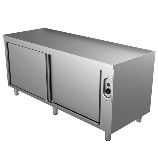 Warmhoudkast | RVS | 30°C/80°C | Geventileerd | Schuifdeuren | 230V | Diepte 600 | Hoogte 850 | Breedte 1000-2000