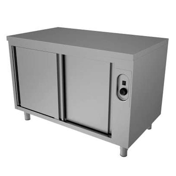 Warmhoudkast | RVS | 30°C/80°C | Geventileerd | Schuifdeuren | 230V | Diepte 600 | Hoogte 850 | Breedte 1000-2000