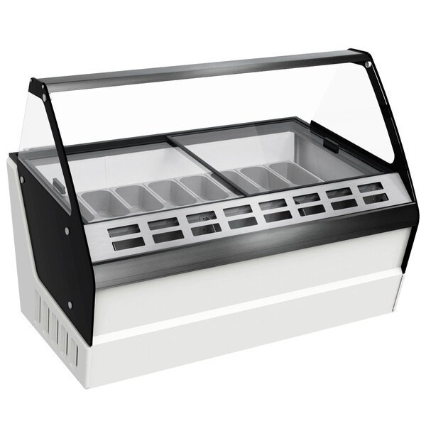 Schepijsvitrine | HAWAII | Energiezuinig | 630L | 16x 5L | -15°C/-22°C | Statisch | Gekoelde Reserve | Wielen | 1590x1195x1335(h)mm