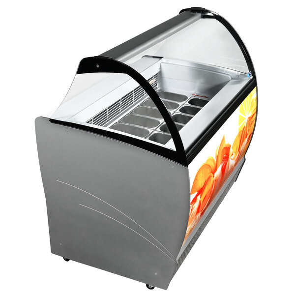 Schepijsvitrine | ISABELLA | 520L | 10x 5L | -14°C/-16°C | Statisch | Gekoelde Reserve | Wielen | 1317x906x1372(h)mm