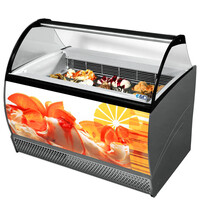 ISA Schepijsvitrine | ISABELLA | 660L | 13x 5L | -14°C/-16°C | Statisch | Gekoelde Reserve | Wielen | 1647x906x1372(h)mm 