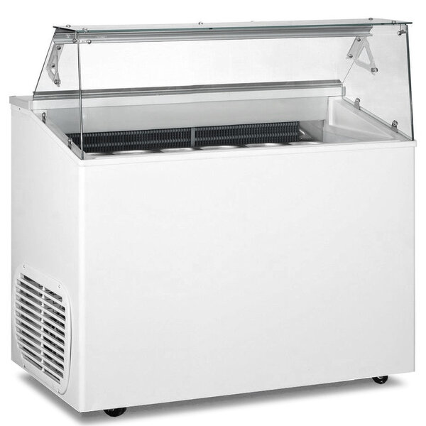 Schepijsvitrine | TOP | 246L | 6x 5L | -15°C/-20°C | Statisch | Gekoelde Reserve | Wielen | 1200x673x1175(h)mm