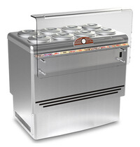 Framec Schepijsvitrine | DOLCE VITA LUXE | 305L | 8x 7.5L | -5°C/-20°C | Geforceerd | Gekoelde Reserve | Wielen | 1105x807x1030(h)mm 