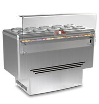 Framec Schepijsvitrine | DOLCE VITA LUXE | 410L | 10x 7.5L | -5°C/-20°C | Geforceerd | Gekoelde Reserve | 1435x807x1030(h)mm 