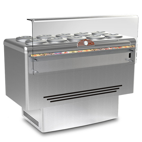 Schepijsvitrine | DOLCE VITA LUXE | 410L | 10x 7.5L | -5°C/-20°C | Geforceerd | Gekoelde Reserve | 1435x807x1030(h)mm
