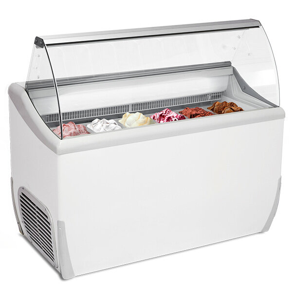 Schepijsvitrine | J EXTRA | 317L | 7x 5L | -15°C/-20°C | Statisch | Gekoelde Reserve | Wielen | 1341x723x1253(h)mm