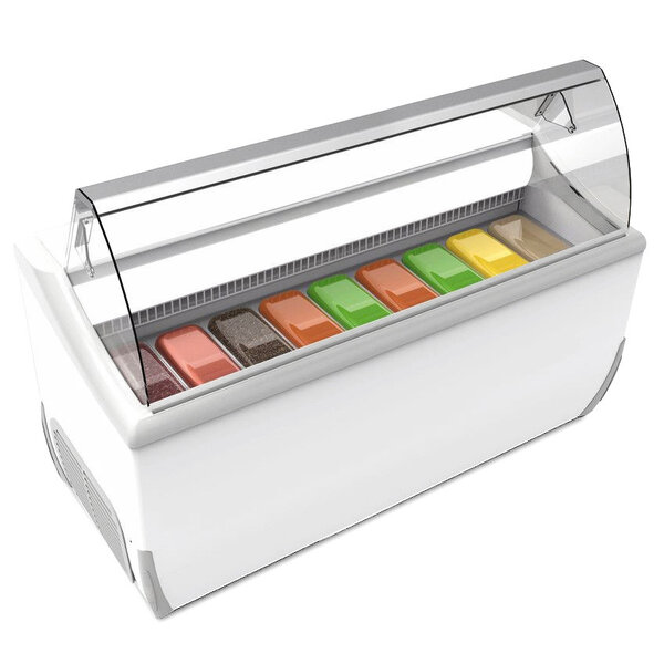 Schepijsvitrine | J EXTRA | 423L | 9x 5L | -15°C/-20°C | Statisch | Gekoelde Reserve | Wielen | 1656x723x1253(h)mm
