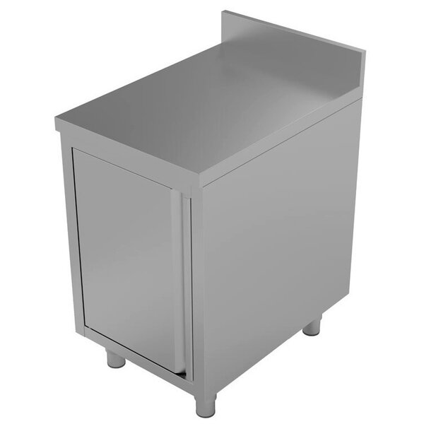 Werktafel | RVS | 1 Draaideur | Achteropstand | 600x700x850(h)mm