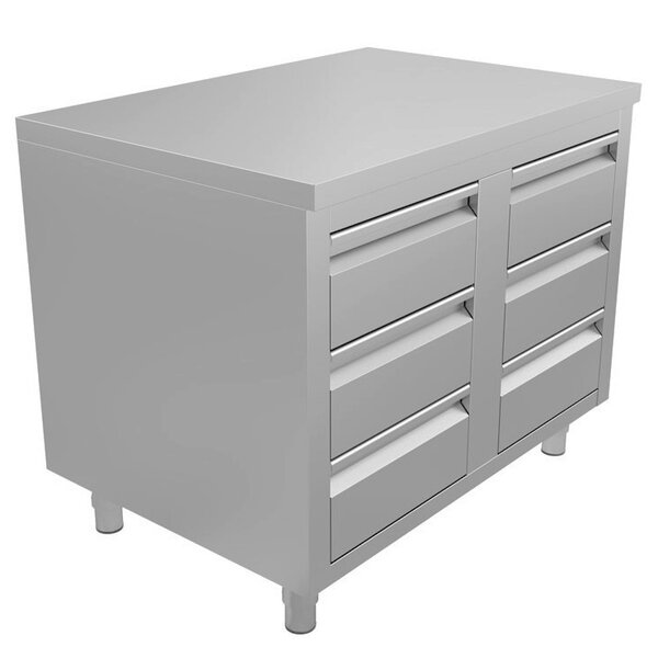 Werktafel | RVS | 6 Laden | 1000x700x850(h)mm
