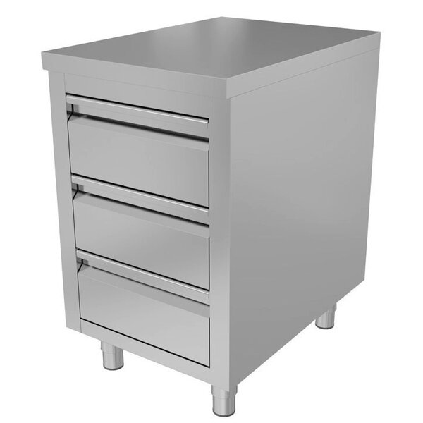 Werktafel | RVS | 3 Laden | 500x600x850(h)mm