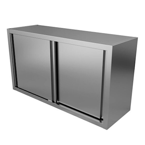 Wandkast | RVS | Schuifdeuren | Diepte 400 | Hoogte 1000 | Breedte 1000-2000