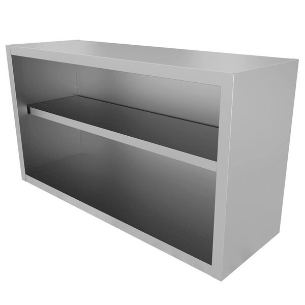 Wandkast | RVS | Open | Diepte 400 | Hoogte 800 | Breedte 1000-2000