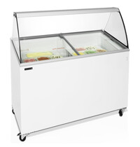 Tefcold Schepijsvitrine | ICECREAM | 352L | 9x 5L | -14°C/-24°C | Statisch | Gekoelde Reserve | Wielen | 1300x615x1295(h)mm