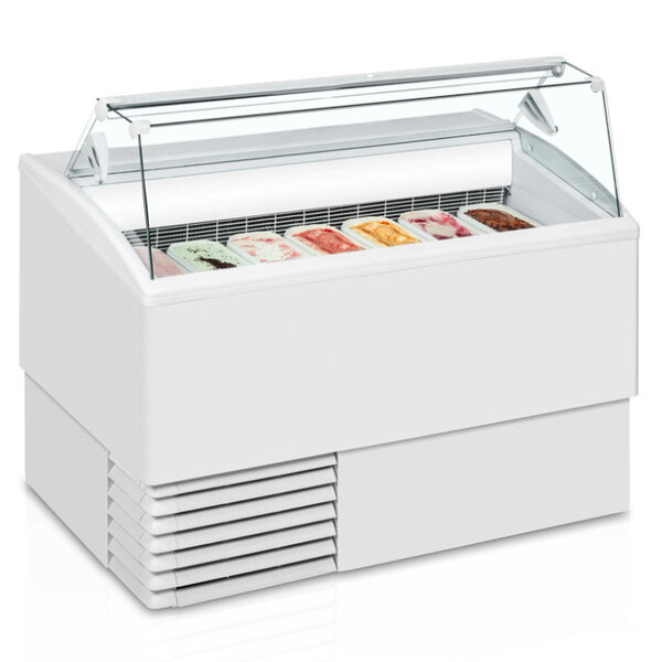 Schepijsvitrine | ISETTA | 432L | 7x 5L | -14°C/-16°C | Statisch | Gekoelde Reserve | Wielen | 1354x800x1176(h)mm