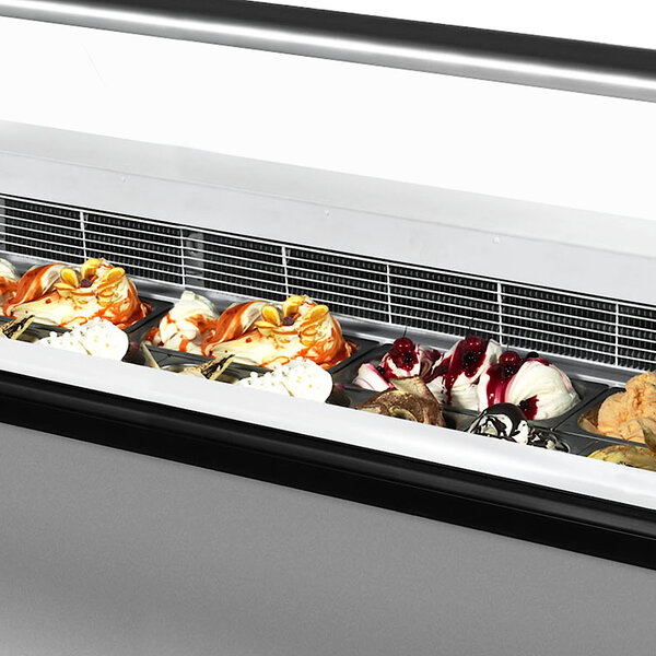 Schepijsvitrine | ISABELLA | 520L | 10x 5L | -14°C/-16°C | Statisch | Gekoelde Reserve | Wielen | 1317x906x1372(h)mm