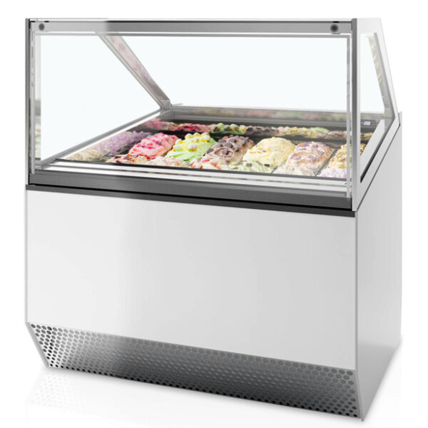 Schepijsvitrine | MILLENNIUM | 118L | 12x 5L | -14°C/-20°C | Geforceerd | Wielen | 1166x1054x1356(h)mm