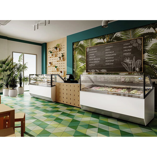 Schepijsvitrine | MILLENNIUM | 118L | 12x 5L | -14°C/-20°C | Geforceerd | Wielen | 1166x1054x1356(h)mm