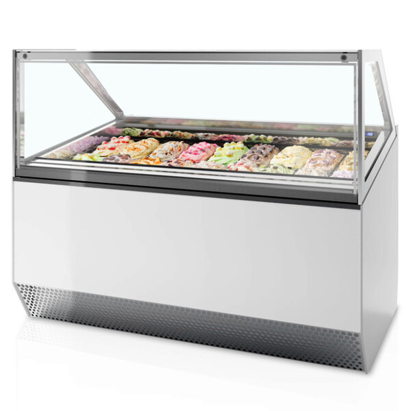 Schepijsvitrine | MILLENNIUM | 181L | 18x 5L | -14°C/-20°C | Geforceerd | Wielen | 1661x1054x1356(h)mm