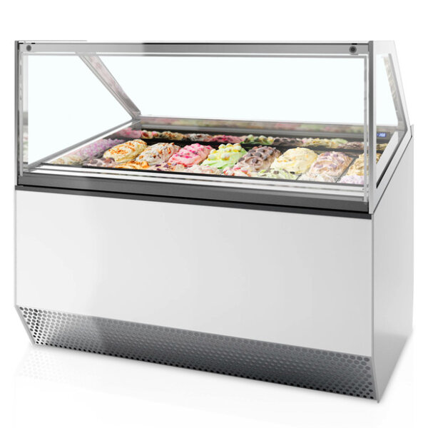 Schepijsvitrine | MILLENNIUM | 160L | 16x 5L | -14°C/-20°C | Geforceerd | Wielen | 1496x1054x1356(h)mm