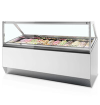 ISA Schepijsvitrine | MILLENNIUM | 241L | 24x 5L | -14°C/-20°C | Geforceerd | Wielen | 2156x1054x1356(h)mm 