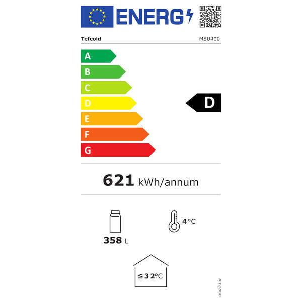 Medische Koelkast | SERIE MSU | 372L | Wit | +2°C/+10°C | Statisch + Ventilator | Temperatuuralarm | 595x640x1840(h)mm