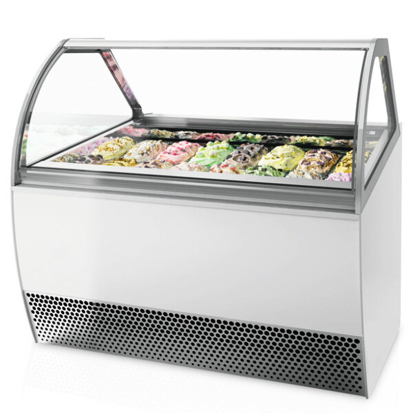Schepijsvitrine | MILLENNIUM | 160L | 16x 5L | -14°C/-20°C | Geforceerd | Wielen | 1496x1080x1356(h)mm