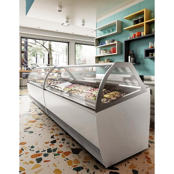 Schepijsvitrine | MILLENNIUM | 181L | 18x 5L | -14°C/-20°C | Geforceerd | Wielen | 1661x1080x1356(h)mm