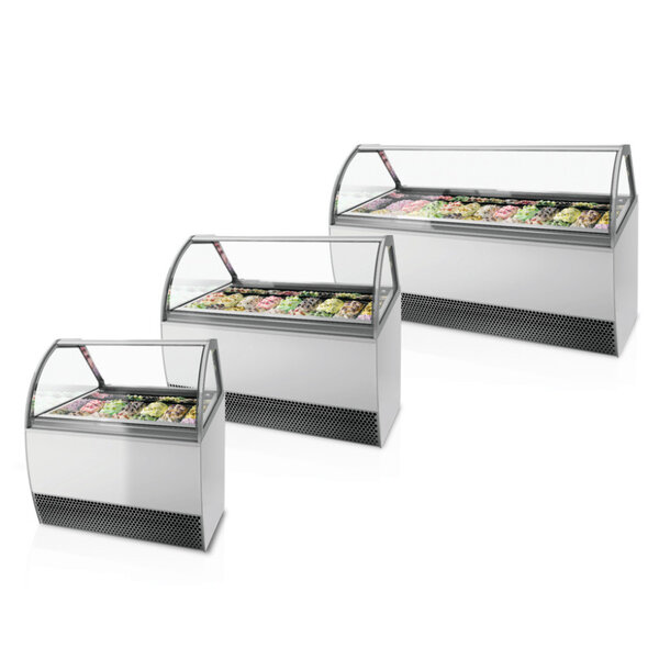 Schepijsvitrine | MILLENNIUM | 241L | 24x 5L | -14°C/-20°C | Geforceerd | Wielen | 2156x1080x1356(h)mm
