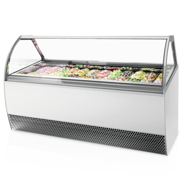 Schepijsvitrine | MILLENNIUM | 241L | 24x 5L | -14°C/-20°C | Geforceerd | Wielen | 2156x1080x1356(h)mm