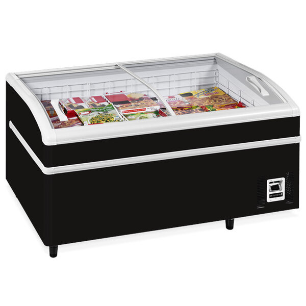Supermarkt Vrieskist | SHALLOW | 590L | Zwart | -18°C/-24°C | Statisch | Schuifdeksels | 1520x920x790(h)mm
