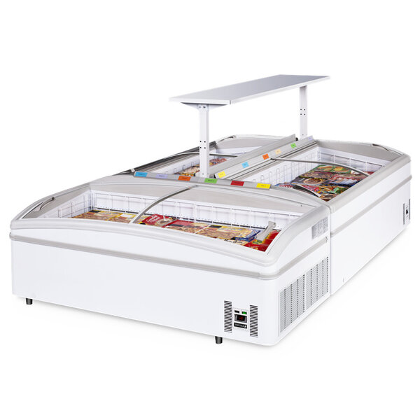 Supermarkt Koel-/Vrieskist | SHALLOW | 590L | Grijs | -18°C/-24°C & -1°C/+15°C | Statisch | Schuifdeksels | 1520x920x790(h)mm