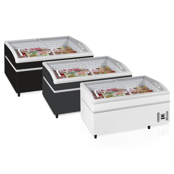 Supermarkt Koel-/Vrieskist | SHALLOW | 590L | Grijs | -18°C/-24°C & -1°C/+15°C | Statisch | Schuifdeksels | 1520x920x790(h)mm