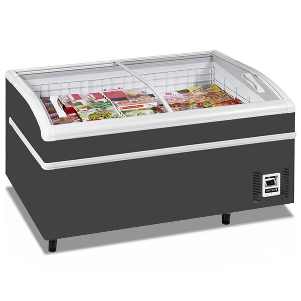 Supermarkt Koel-/Vrieskist | SHALLOW | 590L | Grijs | -18°C/-24°C & -1°C/+15°C | Statisch | Schuifdeksels | 1520x920x790(h)mm