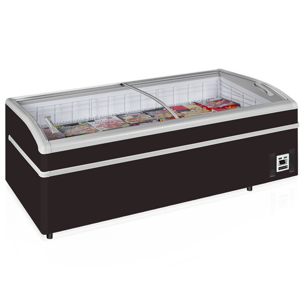Supermarkt Vrieskist | SHALLOW | 800L | Zwart | -18°C/-24°C | Statisch | Schuifdeksels | 2020x920x790(h)mm