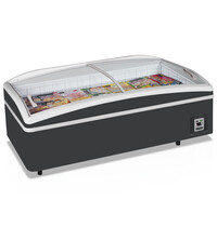 Tefcold Supermarkt Vrieskist | SHALLOW | Kop-Element | 540L | Grijs | -18°C/-24°C | Statisch | Schuifdeksels | 1990x920x790(h)mm 